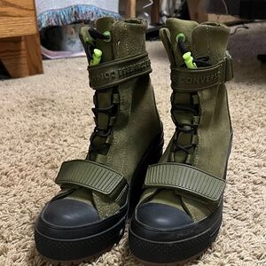 Converse Women's Green Combat Boots